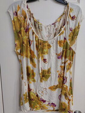 Old Navy Yellow Floral Blouse